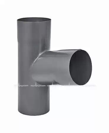 Тройник трубы D100 Aquasystem Pural Matt, RR 23 маренго