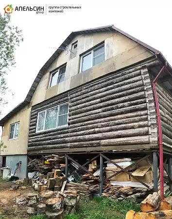 Монтаж фасада панелями Docke и сайдингом Decover в СНТ Флора
