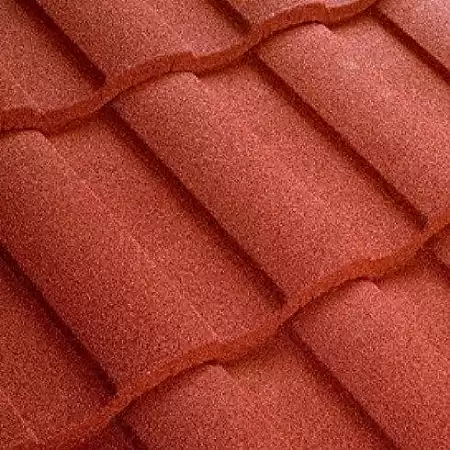 Композитная черепица Метротайл (Metrotile) серия MetroRoman, цвет красный, 1280х410 мм