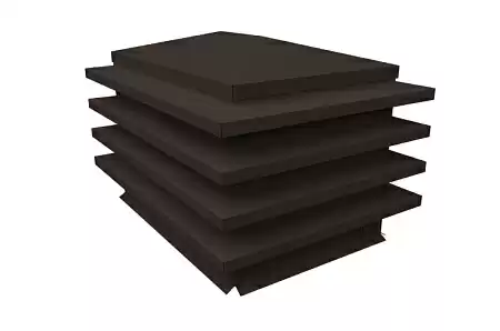 Дымник на трубу (колпак) елка Grand Line 1380х670 мм, 0.5 GreenCoat Pural Matt, RR 32 темно-коричневый (RAL 8019)