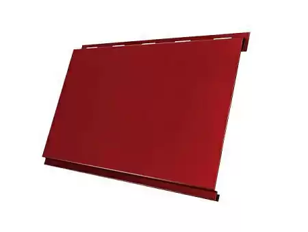 Металлический сайдинг Гранд Лайн / Grand Line профиль Вертикаль, Satin 0.5, цвет Ral 3011 (красно-коричневый)