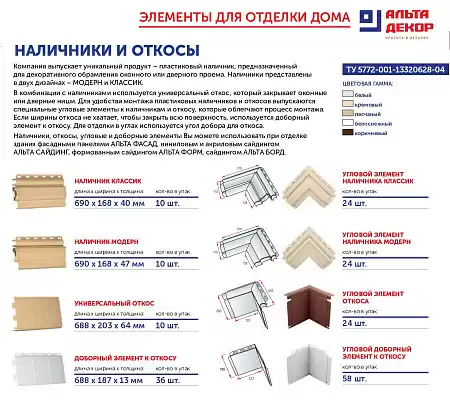 Угол наличника Модерн Альта-Декор, 320х320 мм, коричневый