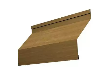 Ламель жалюзи Grand Line Milan, 0,45 Print Elite, гофрированная Honey Wood