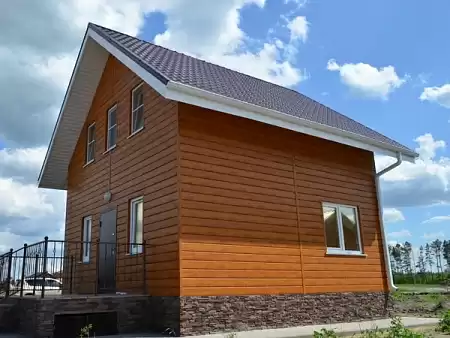 Металлический сайдинг Гранд Лайн / Grand Line профиль ЭкоБрус, PE 0.45, цвет Ral 3003 (рубиново-красный)