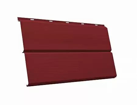 Металлический сайдинг Гранд Лайн / Grand Line профиль ЭкоБрус новый 3D, PE 0.45 с пленкой, цвет Ral 3011 (красно-коричневый)