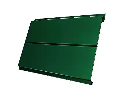 Металлический сайдинг Гранд Лайн / Grand Line профиль Вертикаль, Drap 0.45, цвет Ral 6005 (зеленый мох)