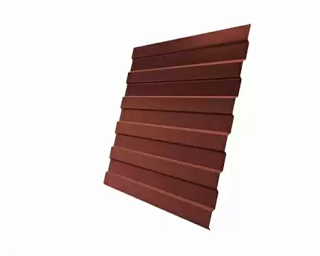 Профнастил С8A Гранд Лайн / Grand Line 0.5 Satin Zn 140, цвет RAL 8004 (терракота)
