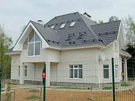 Металлочерепица Гранд Лайн / Grand Line, коллекция Classic, 0,5 Satin Matt Zn 180, цвет RAL 7024 (мокрый асфальт)