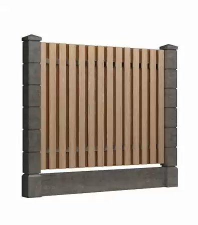 Заборные заполнения Модель 2A GRINDERDECO, ДПК, 3000х2600 мм, песчаник