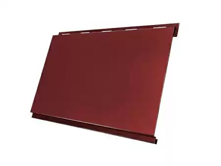 Металлический сайдинг Гранд Лайн / Grand Line профиль Вертикаль, GreenCoat Pural Matt 0.5, цвет RR 29 красный (RAL 3009)
