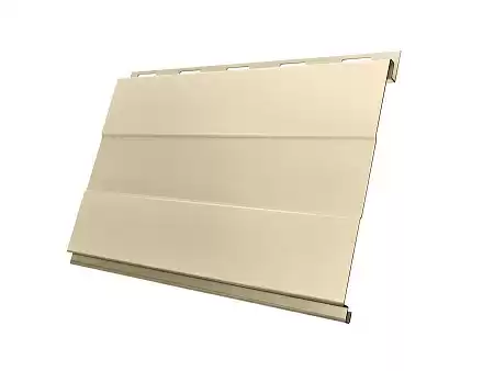 Металлический сайдинг Гранд Лайн / Grand Line профиль Вертикаль, Satin 0.5, цвет Ral 1015 (св. слоновая кость)