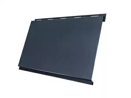 Металлический сайдинг Гранд Лайн / Grand Line профиль Вертикаль, GreenCoat Pural Matt 0.5, цвет RR 23 темно-серый (RAL 7024)