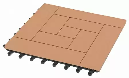 Садовый паркет Люкс 10 GRINDERDECO ДПК, 300x300 мм, песчаник, упаковка 10 шт.