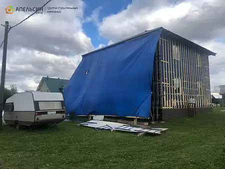 Монтаж фасада панелями Docke в д. Волковицы