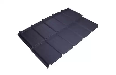Металлочерепица BudMat (БудМат), коллекция Мурано, D-Matt 0.5, цвет Ral 7024 (графитовый)