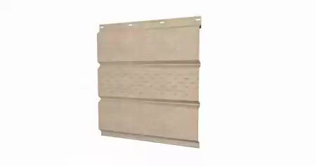 Софит металлический с центральной перфорацией Grand Line / Гранд Лайн, Print elite 0.45, цвет White Wood Eco (Беленый дуб эко)