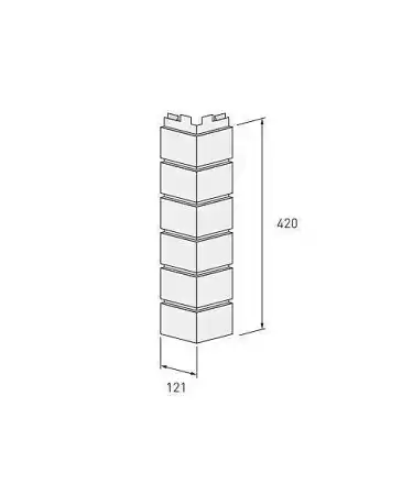 Угол наружный Vox (Вокс) серия Solid BRICK (под кирпич), цвет Экстер, 446х121 мм
