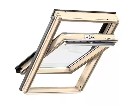 Мансардное окно однокамерное с вентклапаном Velux GZL 1051 MK10,  ручка сверху, 78х160