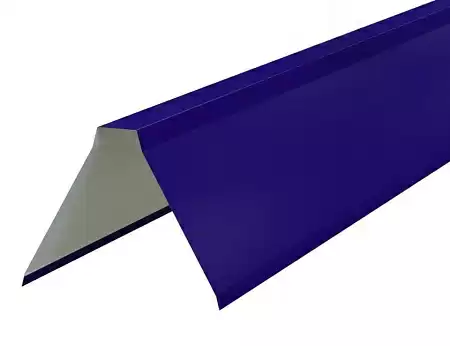 Планка конька плоского Металл Профиль, Pe 0.45, 155x155x2000 мм, ультрамарин