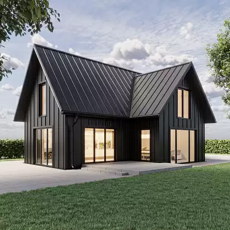 Профиль Aquasystem AQUACLICK Силуэт-2, Rooftop Кашемир PU, Zn275, RR 32 темно-коричневый