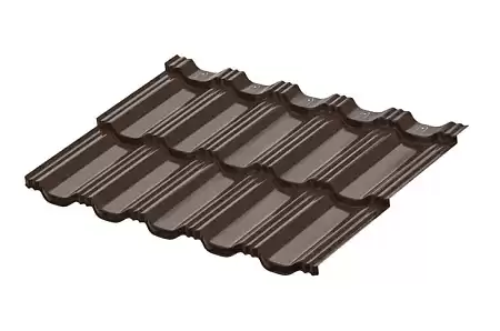 Модульный профиль Aquasystem Гетеборг, 0.45 PE, Zn 140, RR 32 темно-коричневый