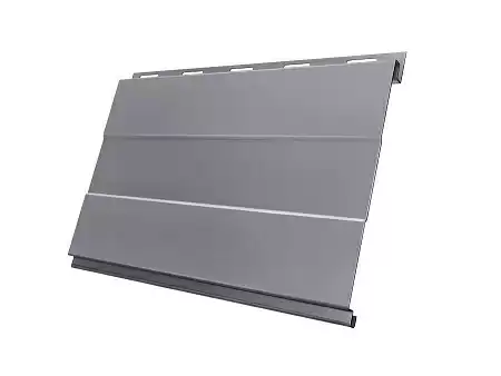 Металлический сайдинг Гранд Лайн / Grand Line профиль Вертикаль, Satin 0.5, цвет Ral 7004 (сигнально-серый)