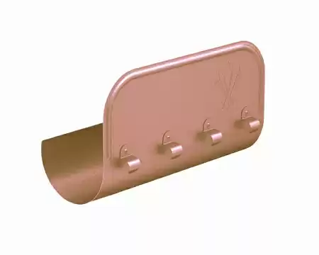 Ограничитель перелива прямой D125 Aquasystem, 0,4 м, медь