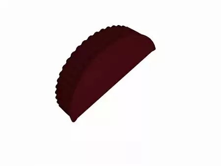 Заглушка к полукруглому коньку торцевая Grand Line (Гранд Лайн), покрытие Satin 0.5, цвета по каталогу RAL и RR