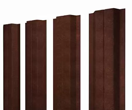 Штакетник металлический Grand Line (Гранд Лайн), П-образный, Print elite 0.45, цвет Cherry Wood