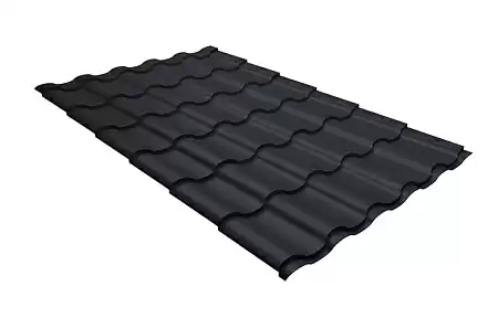 Волновой профиль Grand Line Kredo, 0,5 GreenCoat Pural BT Matt, Zn 275, RR 23 темно-серый (RAL 7024 мокрый асфальт)