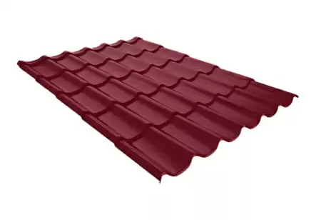 Металлочерепица Руукки Ruukki Monterrey FEB Forma 0,5 Pural Matt BT, Zn 275 (красное вино) RR798