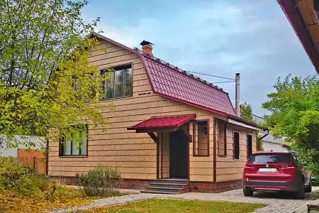 Металлочерепица Гранд Лайн / Grand Line, коллекция Kamea, 0,5 Satin Zn 140, цвет RAL 3005 (красное вино)