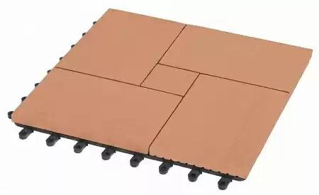 Садовый паркет Люкс 7 GRINDERDECO ДПК, 300x300 мм, песчаник, упаковка 10 шт.