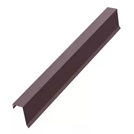 Планка торцевая Aquasystem AQUACLICK, 0.5 PU MATT, Zn 275, 28х65х117х10, RAL 8017 коричневый