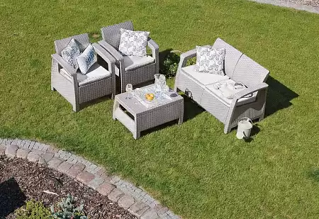 Дачная мебель Corfu set Allibert (Аллиберт), цвет капучино