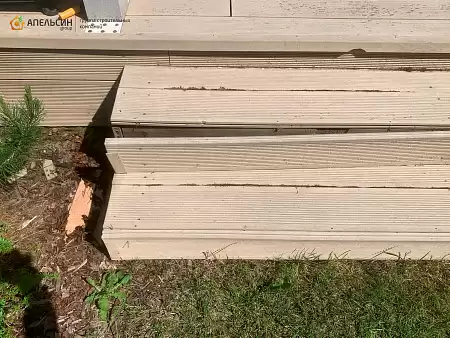Монтаж террасной доски CM Decking Natur в пос. Солнечное