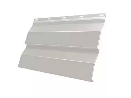 Металлический сайдинг Гранд Лайн / Grand Line профиль Корабельная доска, GreenCoat Pural 0.5, цвет RR 21 светло-серый (RAL 7040)