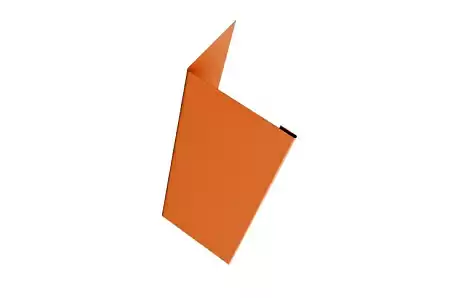 Нащельник 25х35 жалюзи (для калиток и ворот) Grand Line Milan,Tokyo, 0,45 PE, 1.68 м, RAL 2004 оранжевый