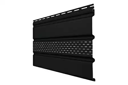 Софит акриловый Grand Line Premium Acryl с центральной перфорацией, 3.00*0.303 м, черный