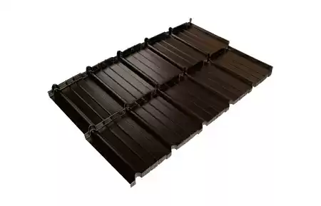 Металлочерепица BudMat (БудМат), коллекция Мурано, X-Matt 0.5, цвет 015 (черный)