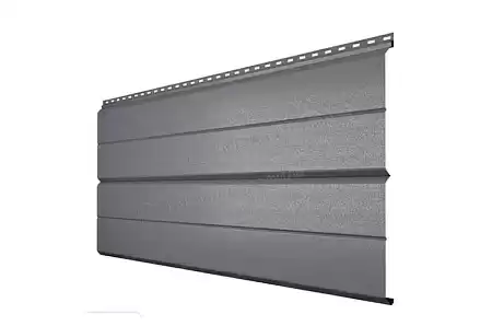 Металлический сайдинг Металл Профиль L брус XL Накатка, 0.5 VALORI, Grey