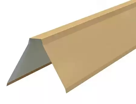 Планка конька плоского Металл Профиль, Pe 0.45, 155x155x2000 мм,  светлая слоновая кость