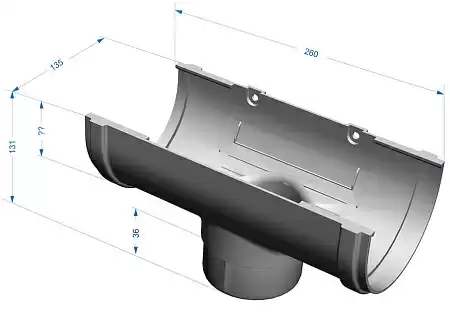 Воронка D120/85 мм Деке Премиум / Docke Premium, цвет графит (Ral 7024)