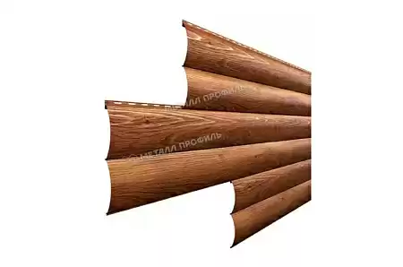 Металлический сайдинг Металл Профиль Woodstock Гладкий, 0.5 ECOSTEEL, золотой дуб