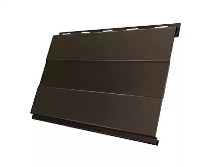 Металлический сайдинг Гранд Лайн / Grand Line профиль Вертикаль, PurLite Matt 0.5, цвет RR 32 (темно-коричневый)