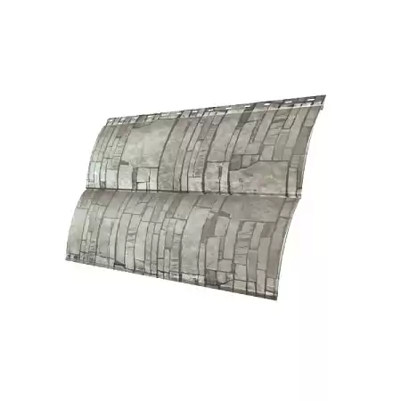 Металлический сайдинг Гранд Лайн / Grand Line профиль Блок-хаус new, Print elite 0.45, цвет Fine Stone (Камень)