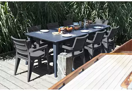 Пластиковый стул Ibiza Allibert (Аллиберт), цвет капучино