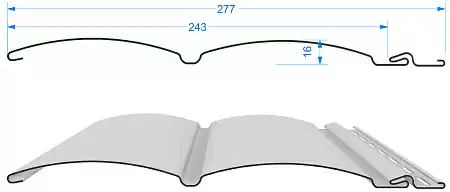 Cайдинг блок-хаус Docke LUX Лиственница D4,7T, 3.60x0.243 м, байкальский