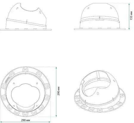 Проходной элемент Base-VT Seam 110 Krovent (Кровент) для мягкой и фальцевой кровли, красный