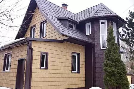 Фасадная панель Я-Фасад Grand Line Сибирская дранка, слоновая кость